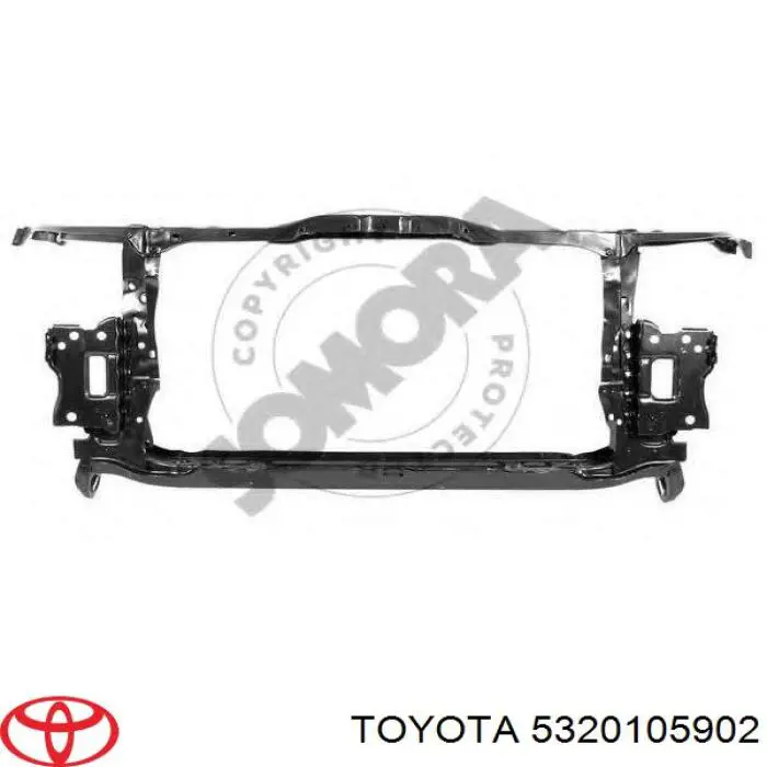 5320105902 Toyota Soporte de radiador completo (panel de montaje para foco)