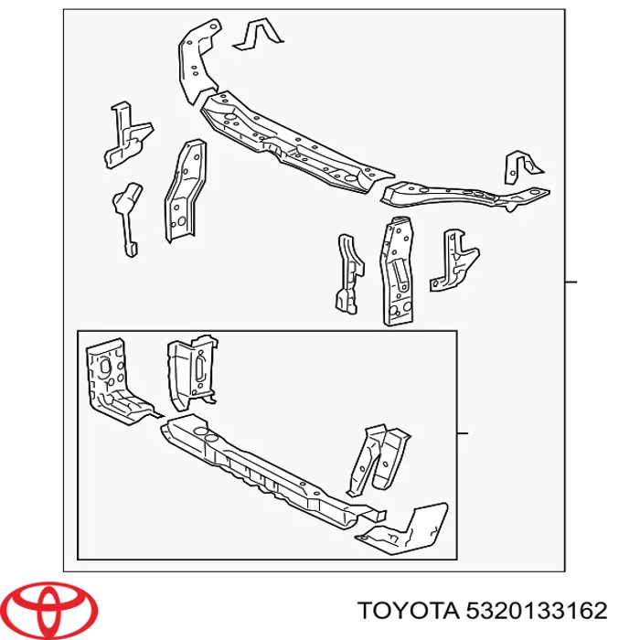 Panel de soporte del radiador y montaje de faros Toyota 5320133160 precio, desde 389,04 EUR