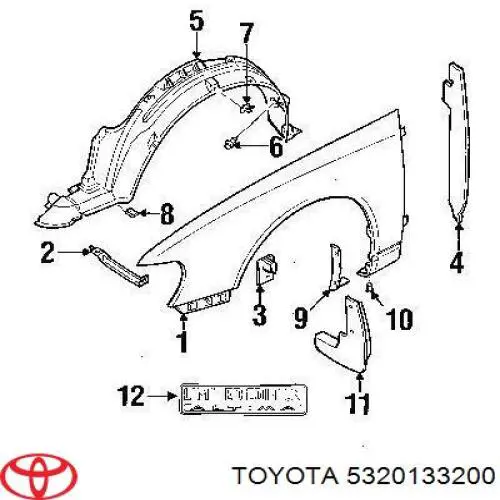 5320133200 Toyota soporte de radiador completo