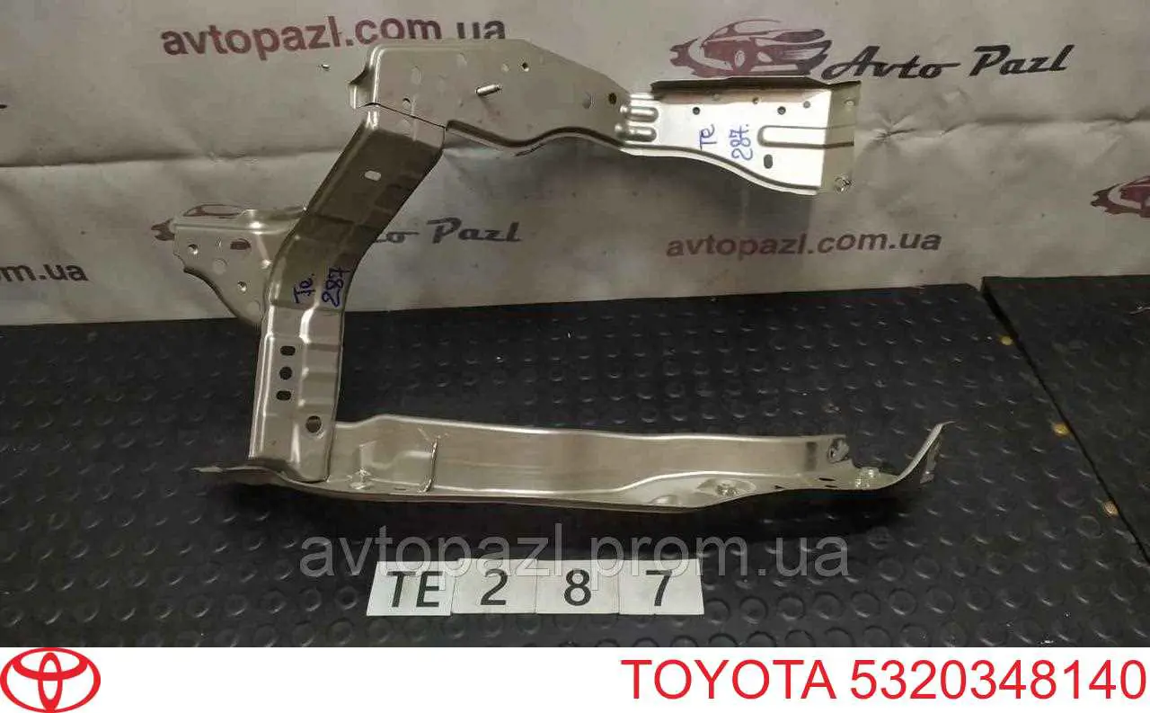 5320348140 Toyota soporte de radiador izquierdo (panel de montaje para foco)