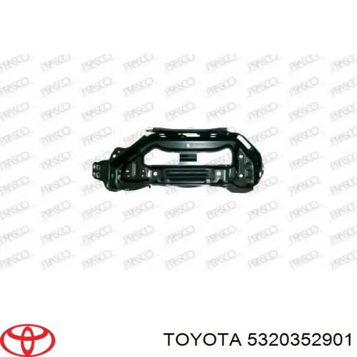 Soporte de radiador izquierdo para Toyota Yaris (SP90)