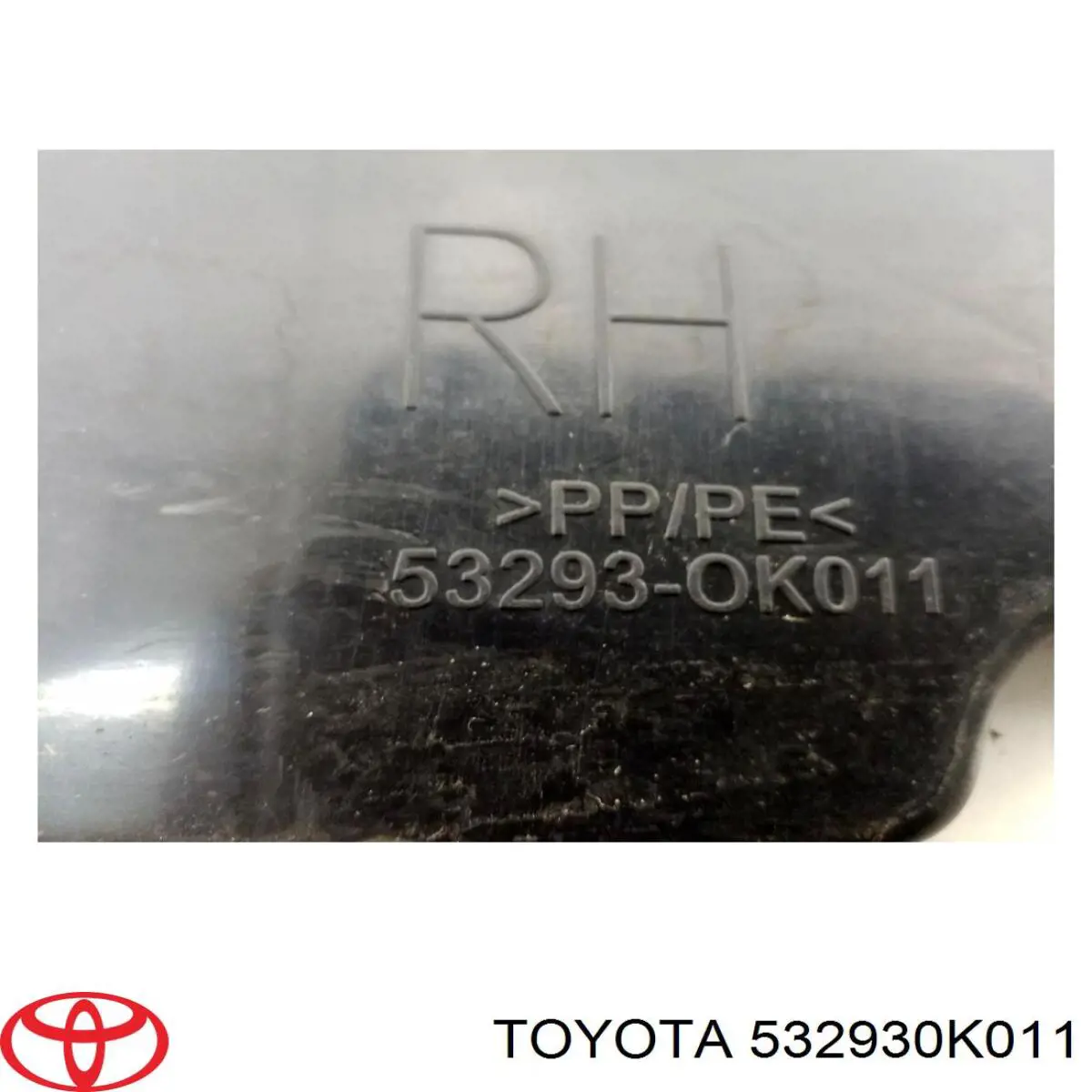 532930K011 Toyota Deflector de aire del radiador derecho