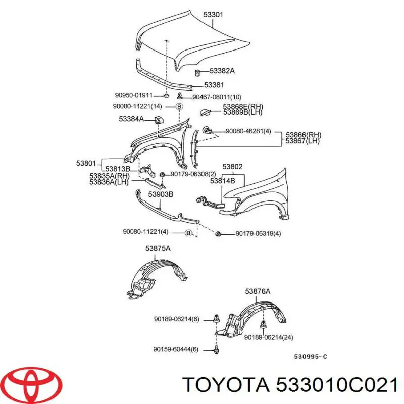 Capot para Toyota Sequoia 