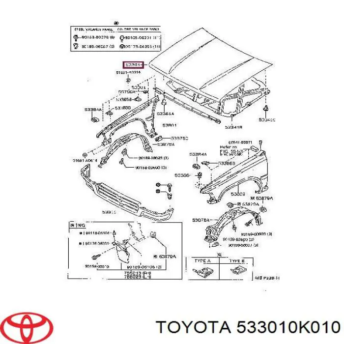 Comprar 533010K010 Toyota Capó
