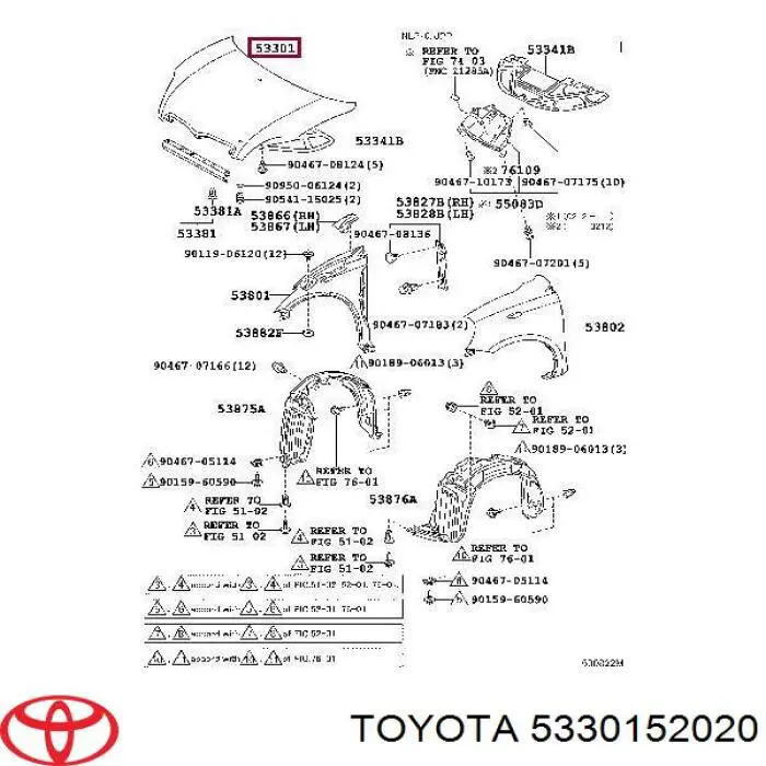 Capot para Toyota Yaris P10