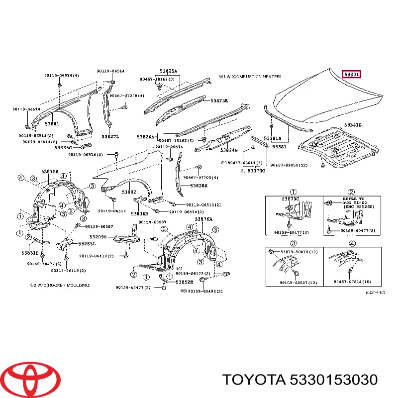 Capó del motor Toyota 5330153030 precio, desde 495,13 EUR