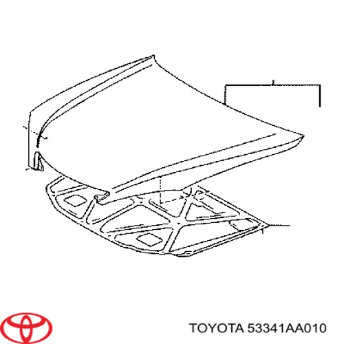 53341AA010 Toyota aislamiento para campana