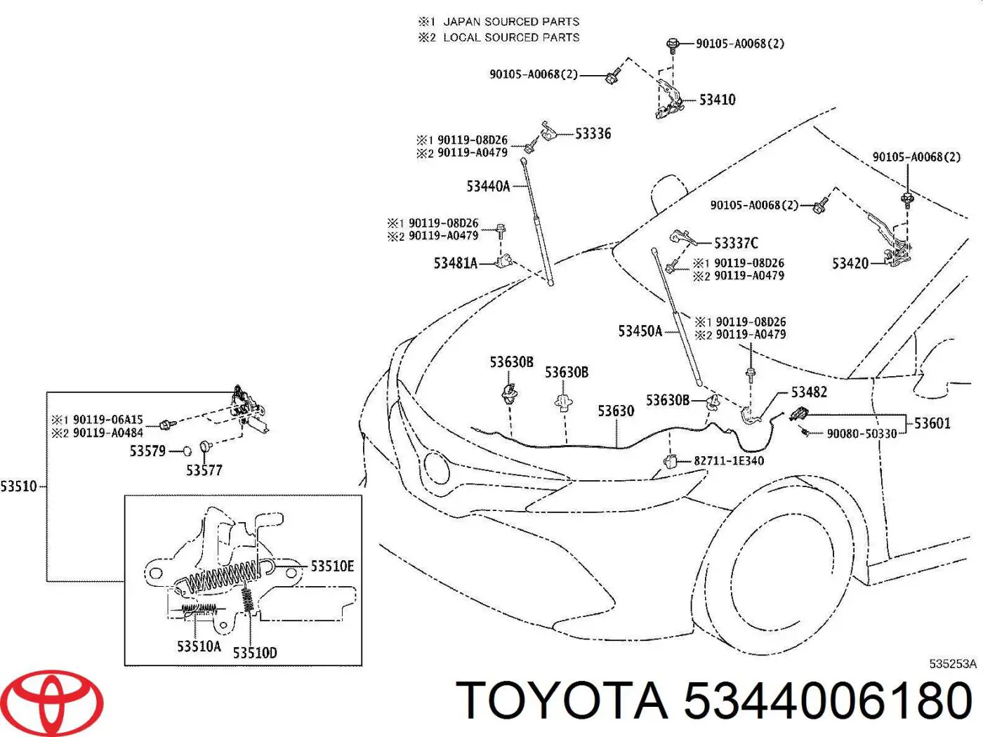 5344006180 Toyota