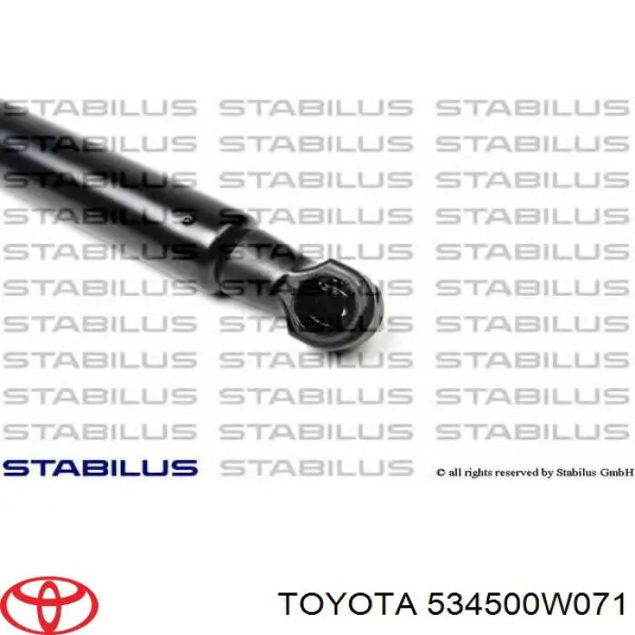 534500W071 Toyota muelle neumático, capó de motor izquierdo