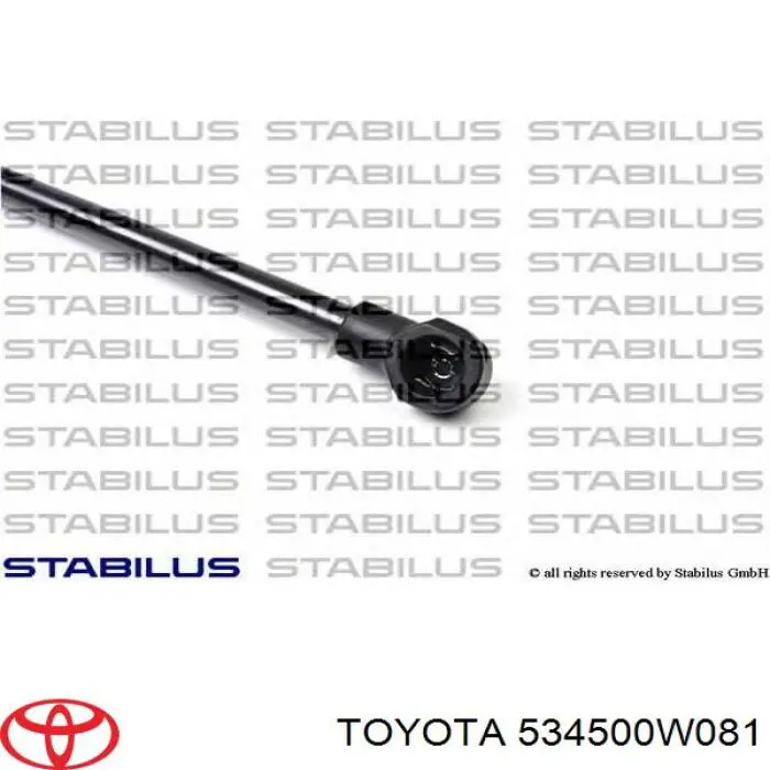 Comprar 534500W081 Toyota Amortiguador de capó izquierdo