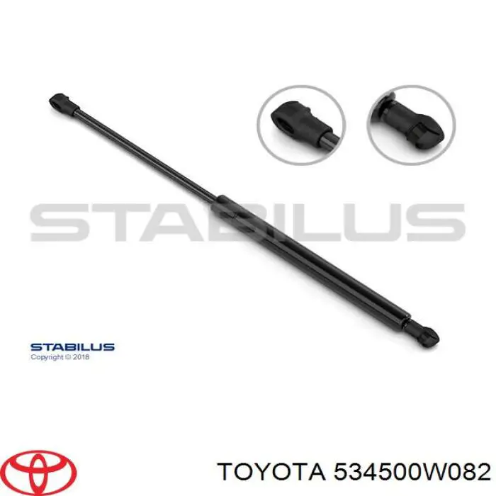 534500W082 Toyota muelle neumático, capó de motor