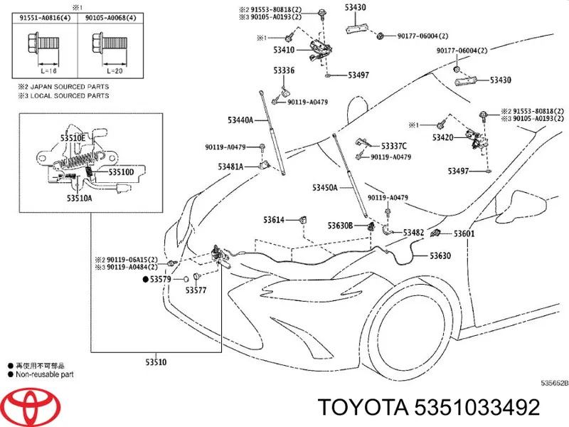 5351033492 Toyota