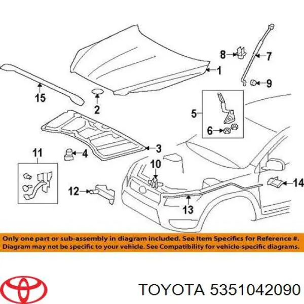 Cerradura de Capot para Toyota RAV4 (A3)
