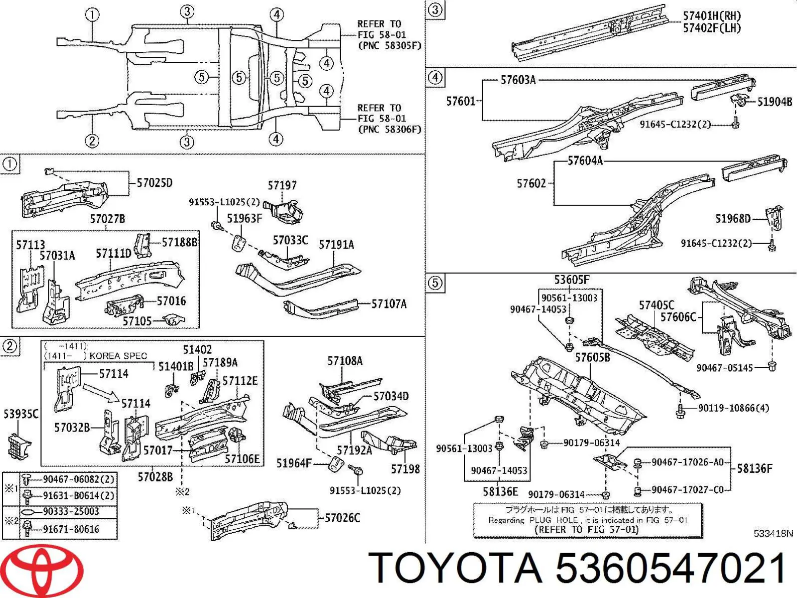 5360547021 Toyota