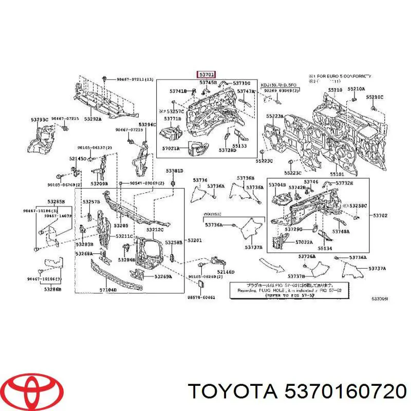 Arco de rueda, panel lateral, derecho para Toyota Land Cruiser (J150)