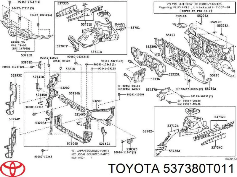 537380T011 Toyota