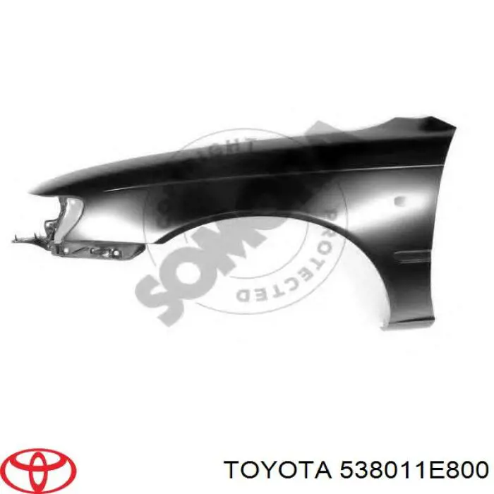 538011E800 Toyota guardabarros delantero derecho