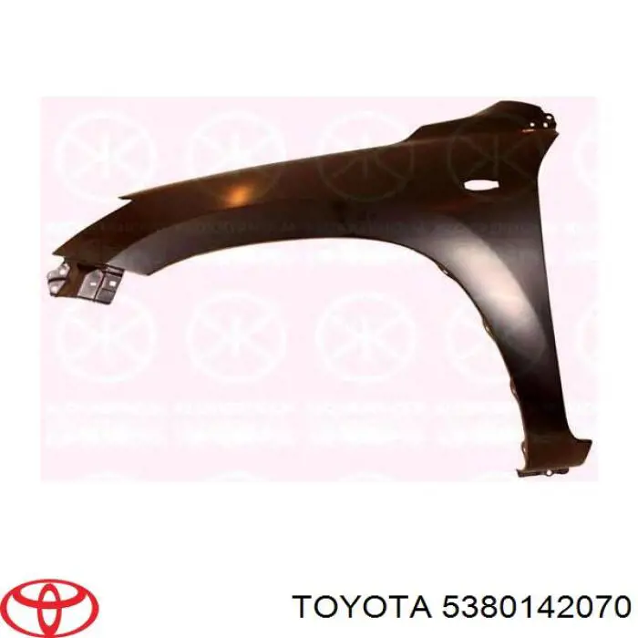 5380142070 Toyota guardabarros delantero derecho