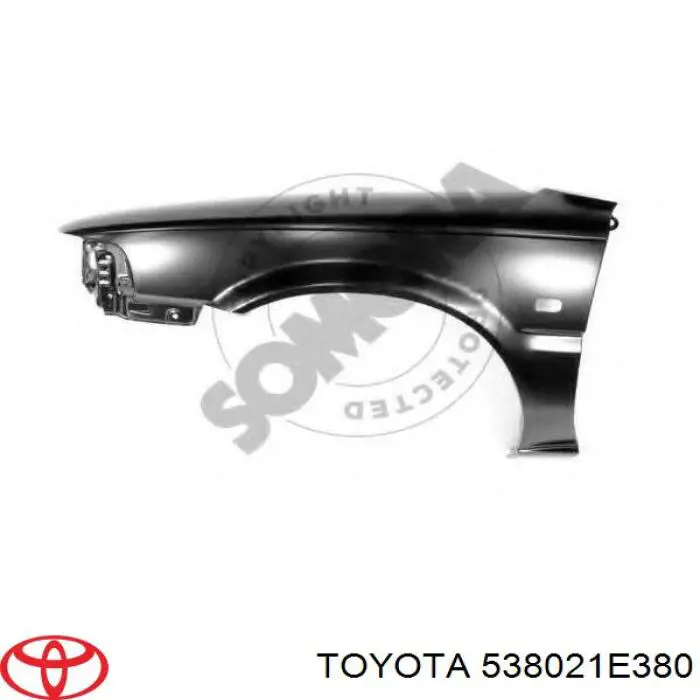 Guardabarros delantero izquierdo para Toyota Corolla (E9)
