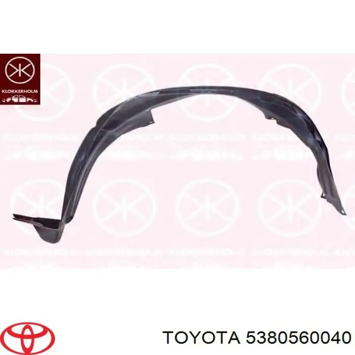 5380560040 Toyota guardabarros interior, aleta delantera, derecho