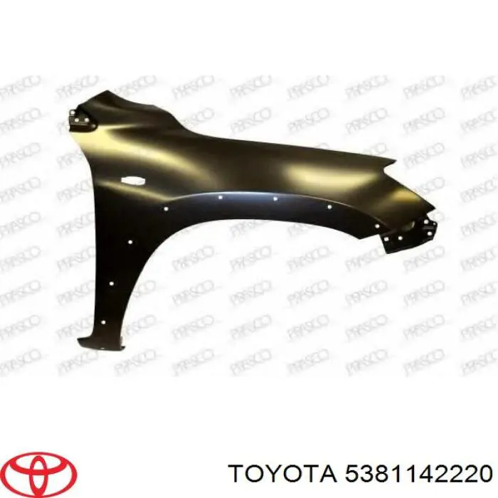 5381142220 Toyota guardabarros delantero derecho