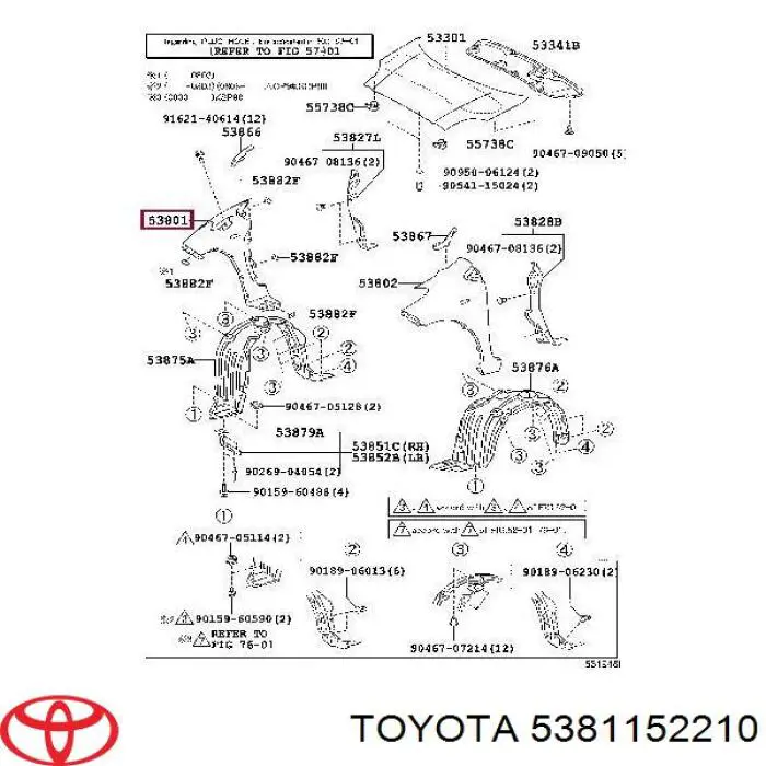 Comprar 5381152210 Toyota Aleta