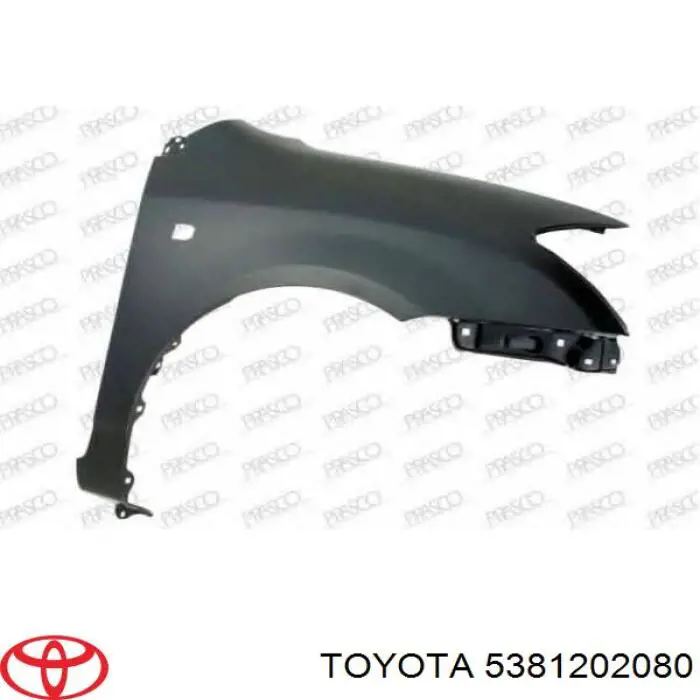Aleta delantera izquierda Toyota 5381202080 precio, desde 115,46 EUR