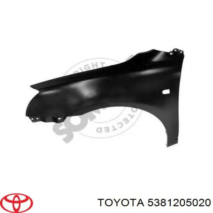 Aleta delantera izquierda Toyota 5381205020 precio, desde 72,23 EUR