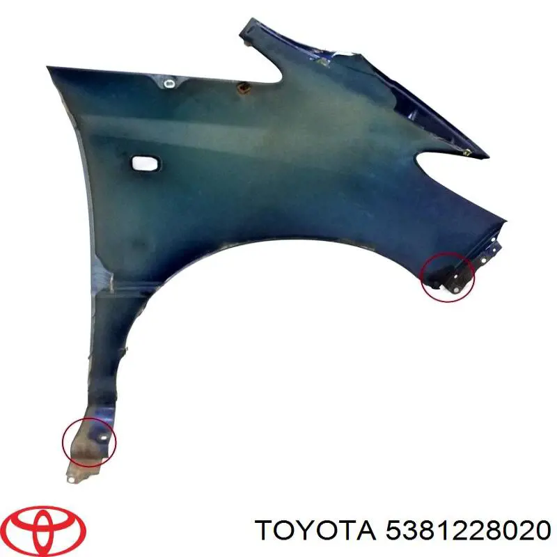 Guardabarros delantero izquierdo para Toyota Previa (ACR3)