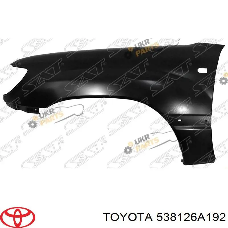 538126A192 Toyota guardabarros delantero izquierdo