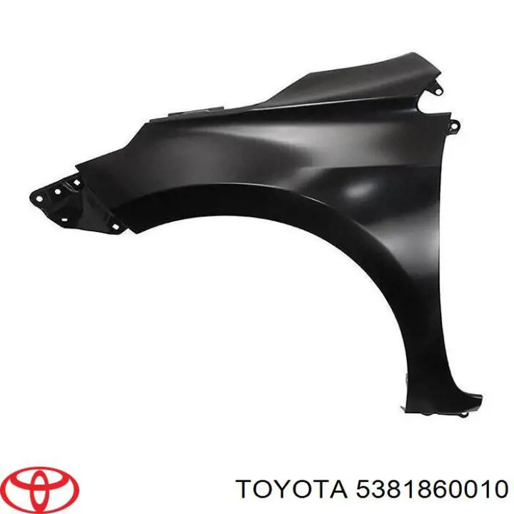 5381860010 Toyota soporte para guardabarros delantero, derecho trasero