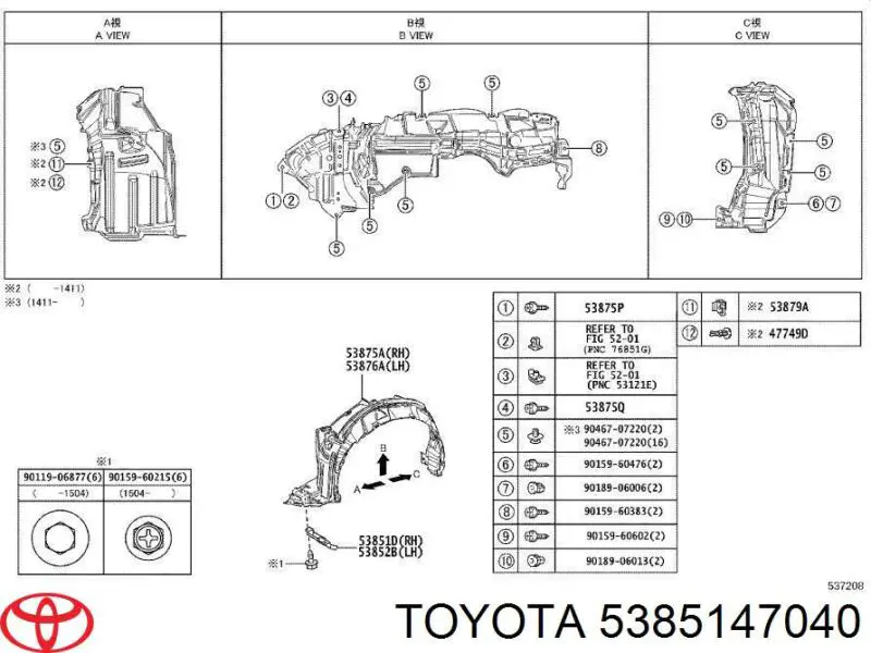 5385147040 Toyota