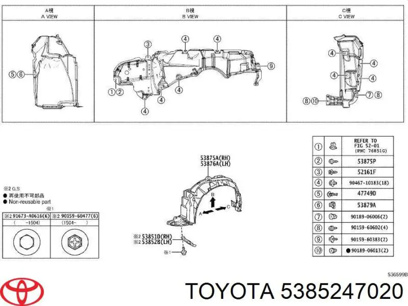 5385247020 Toyota 