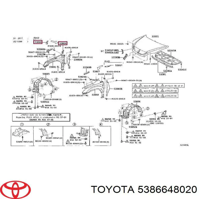  Toyota 5386648020 precio, desde 59,50 EUR