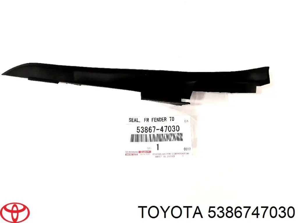 Listón embellecedor/protector, guardabarros delantero derecho Toyota Prius (ZVW30)