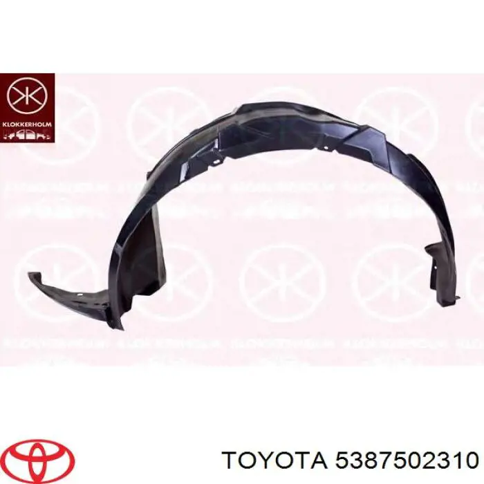 5387502310 Toyota guardabarros interior, aleta delantera, derecho