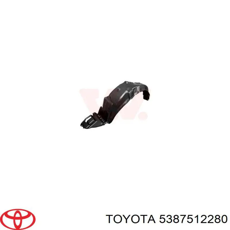 5387512280 Toyota guardabarros interior, aleta delantera, derecho