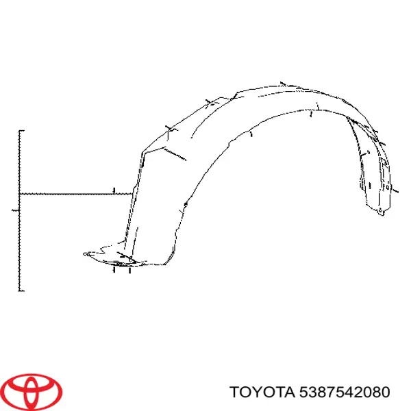 Guardabarros interior, aleta delantera, derecho para Toyota RAV4 (A4)