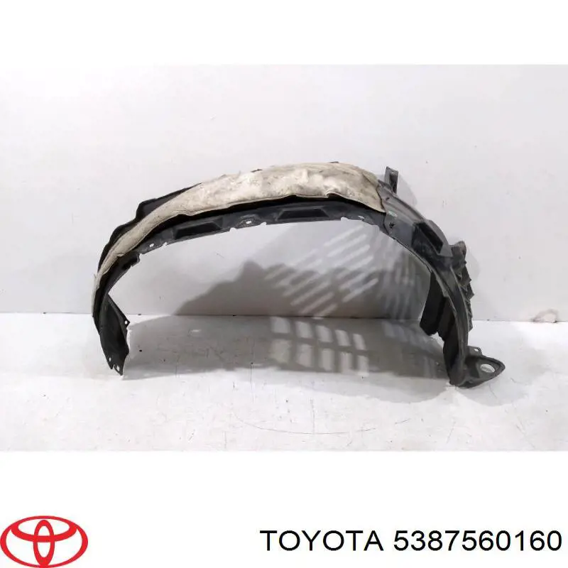 5387560160 Toyota guardabarros interior, aleta delantera, derecho