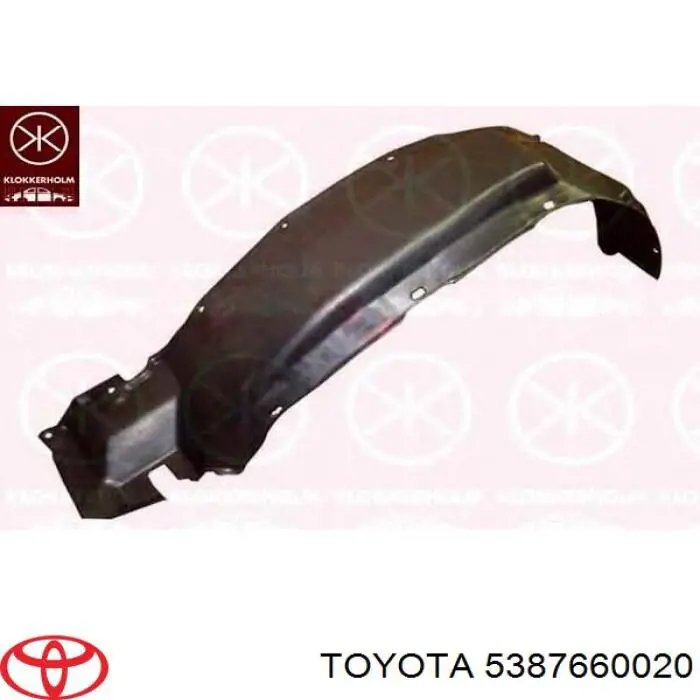 Comprar 5387660020 Toyota Guardalodos interior izquierdo, guardafango delantero