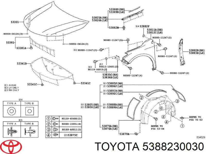  Toyota 5388230030 precio, desde 1,42 EUR