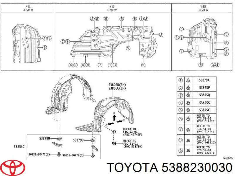 Comprar 5388230030 Toyota 