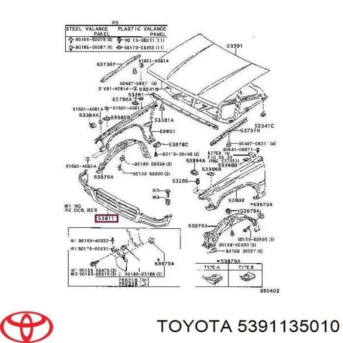 5391135010 Toyota parachoques delantero