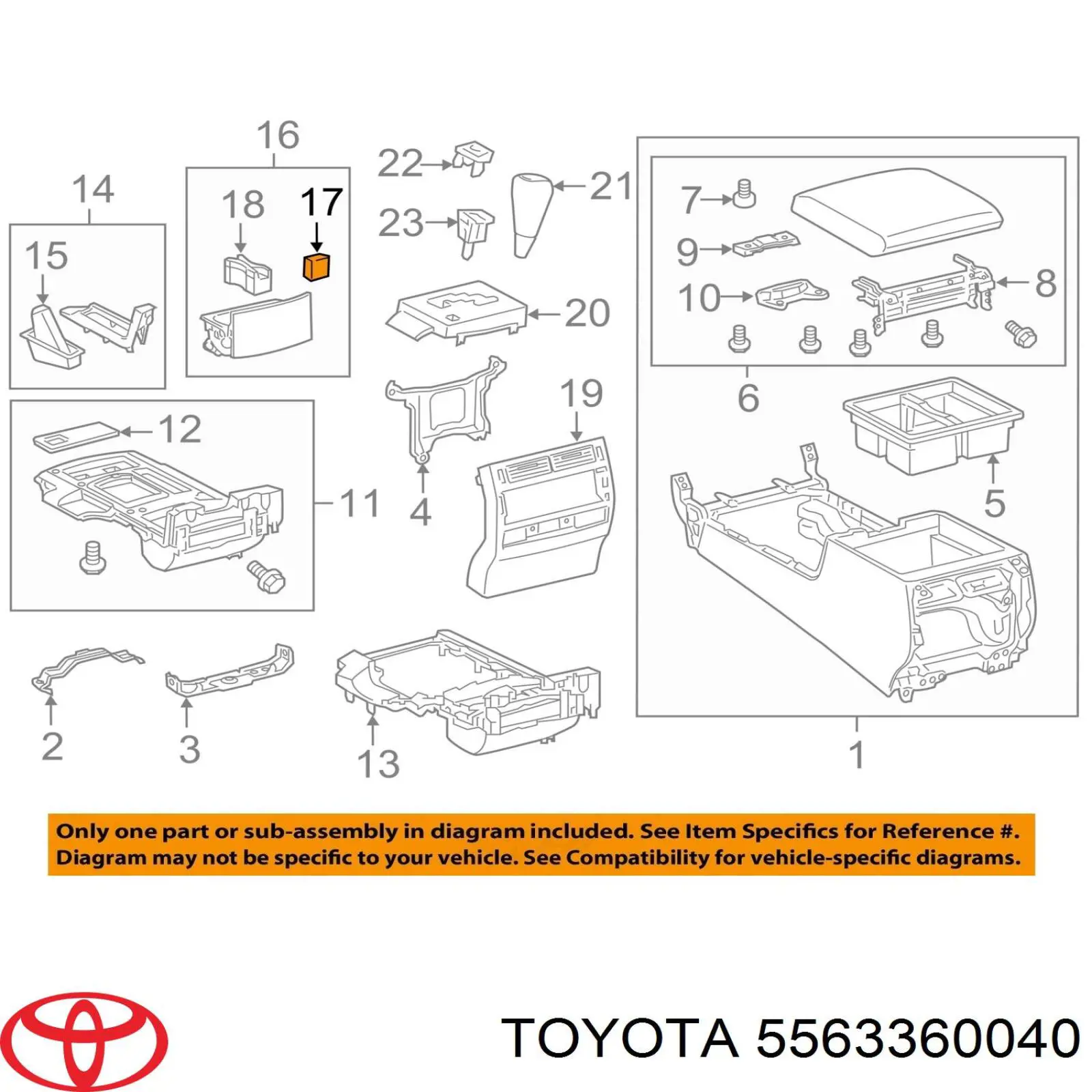 Soporte portavasos para Toyota Land Cruiser (J12)