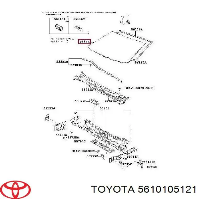 5610105121 Toyota parabrisas