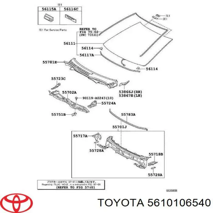 Parabrisas delantero Toyota Camry HYBRID 