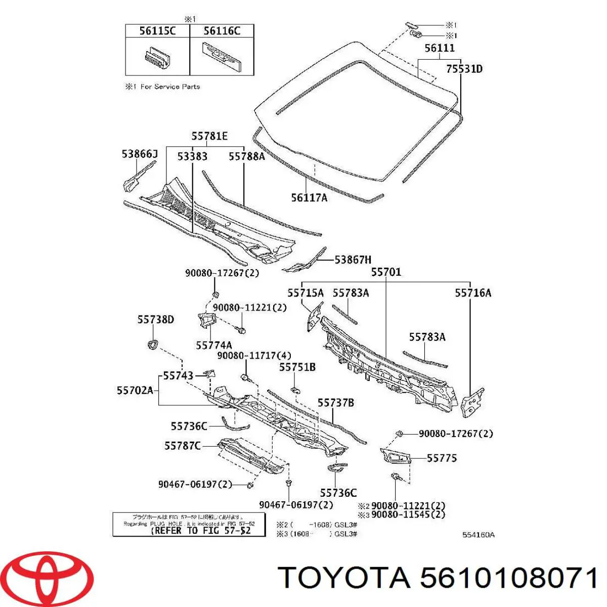 AB69789A XYG parabrisas