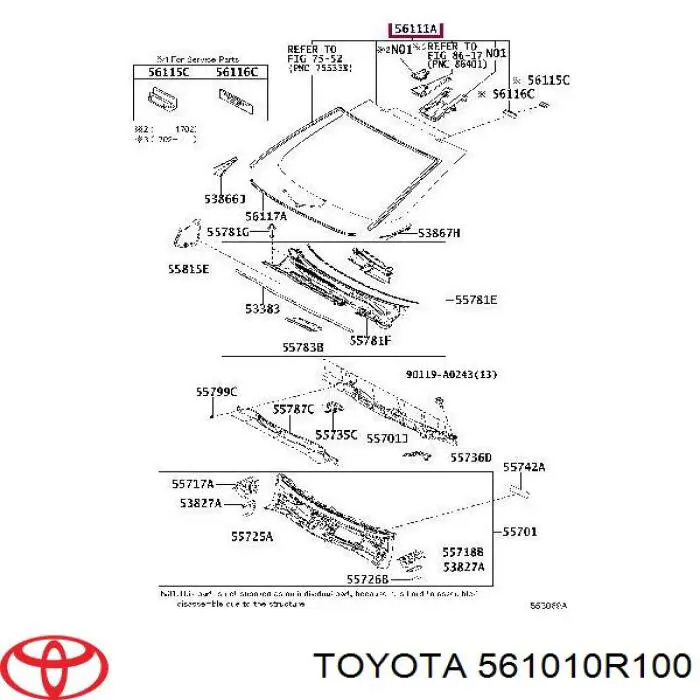 Parabrisas delantero Toyota RAV4 4 