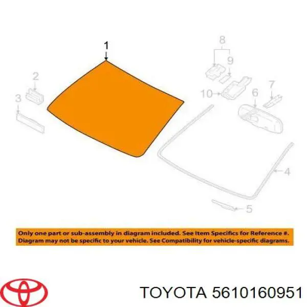 Cristal parabrisas Toyota 5610160951 precio, desde 455,89 EUR