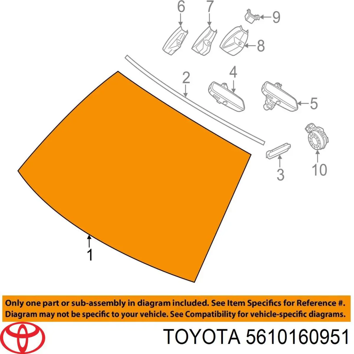 Parabrisas 5610160951 Toyota